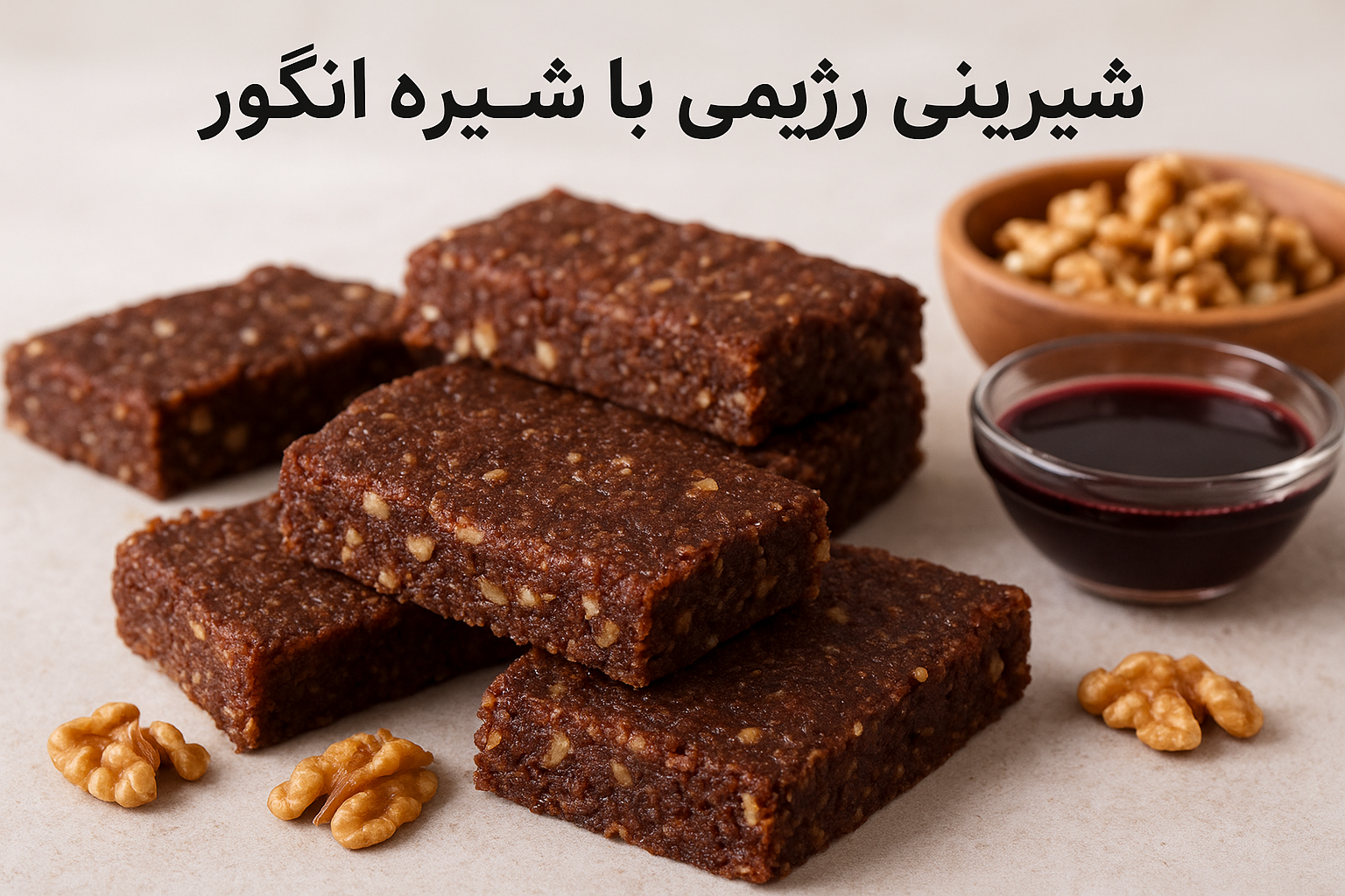 طرز تهیه شیرینی رژیمی با شیره انگور