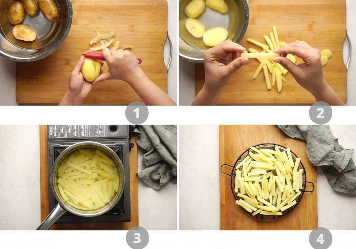 طرز تهیه سیب‌ زمینی سرخ ‌کرده فست ‌فودی