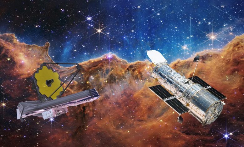 تلسکوپ‌های هابل و جیمز وب
