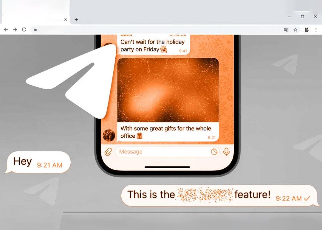 اسپویلر تلگرام در وب