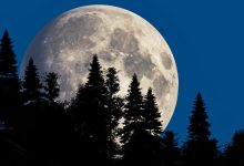 قرص بزرگ ماه آخر هفته در آسمان می‌درخشد