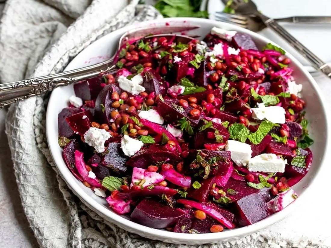 طرز تهیه انواع سالاد لبو