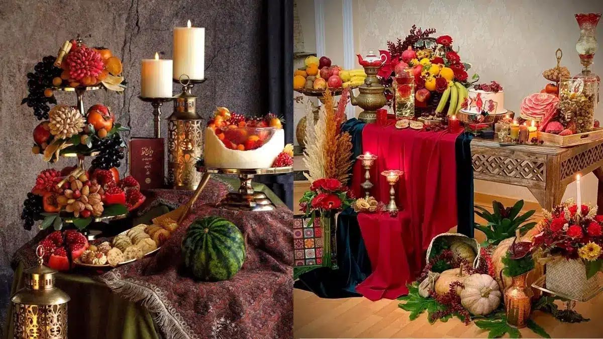 سفره شب یلدای عروس