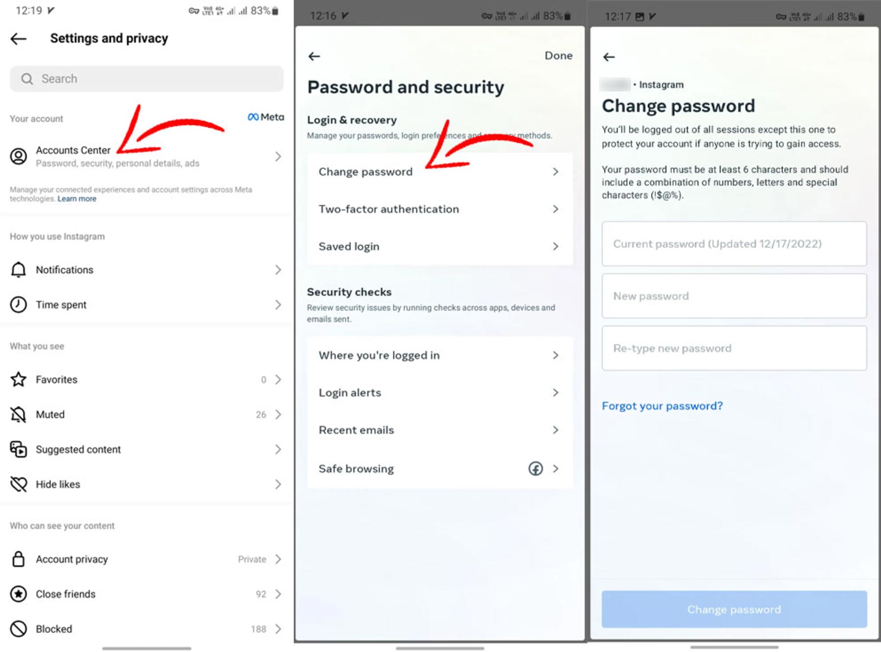چطور رمز اینستاگرام را بازیابی کنیم