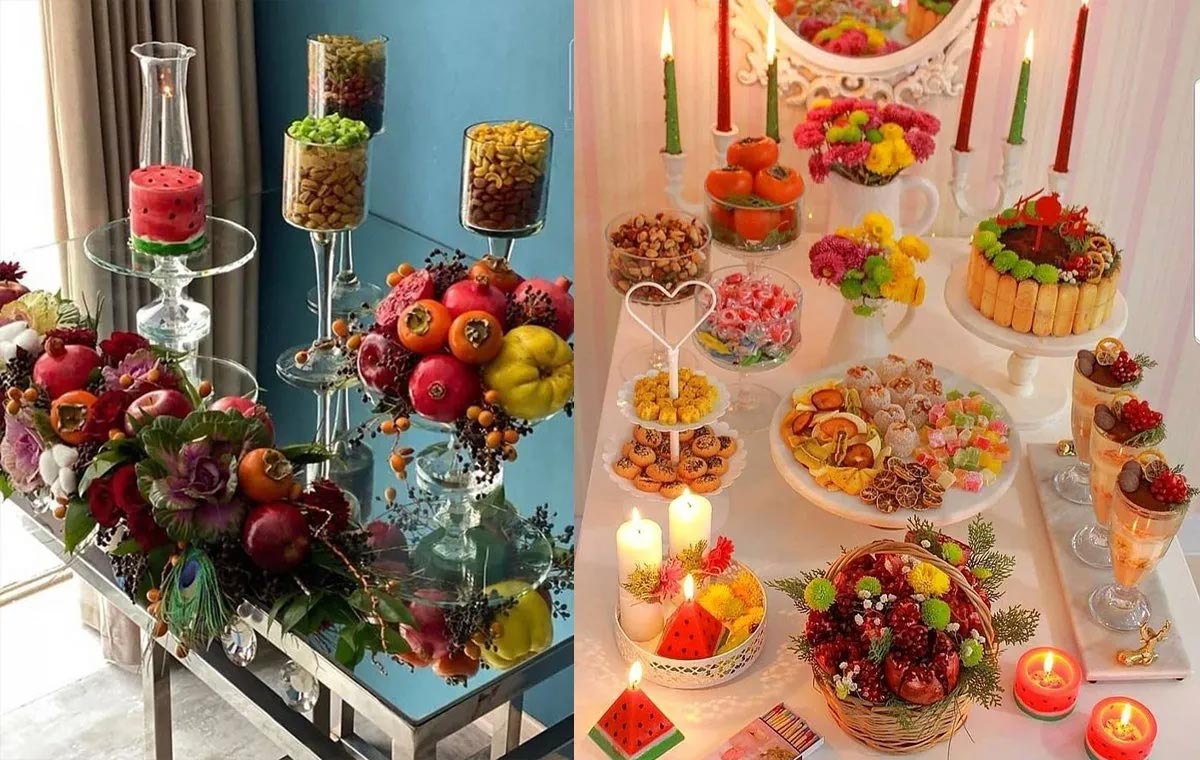 مدرن و مینیمال در طراحی میز شب یلدا