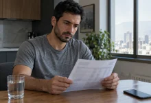 مرد جوان در حال بررسی جواب آزمایش خون و هماتوکریت بالا